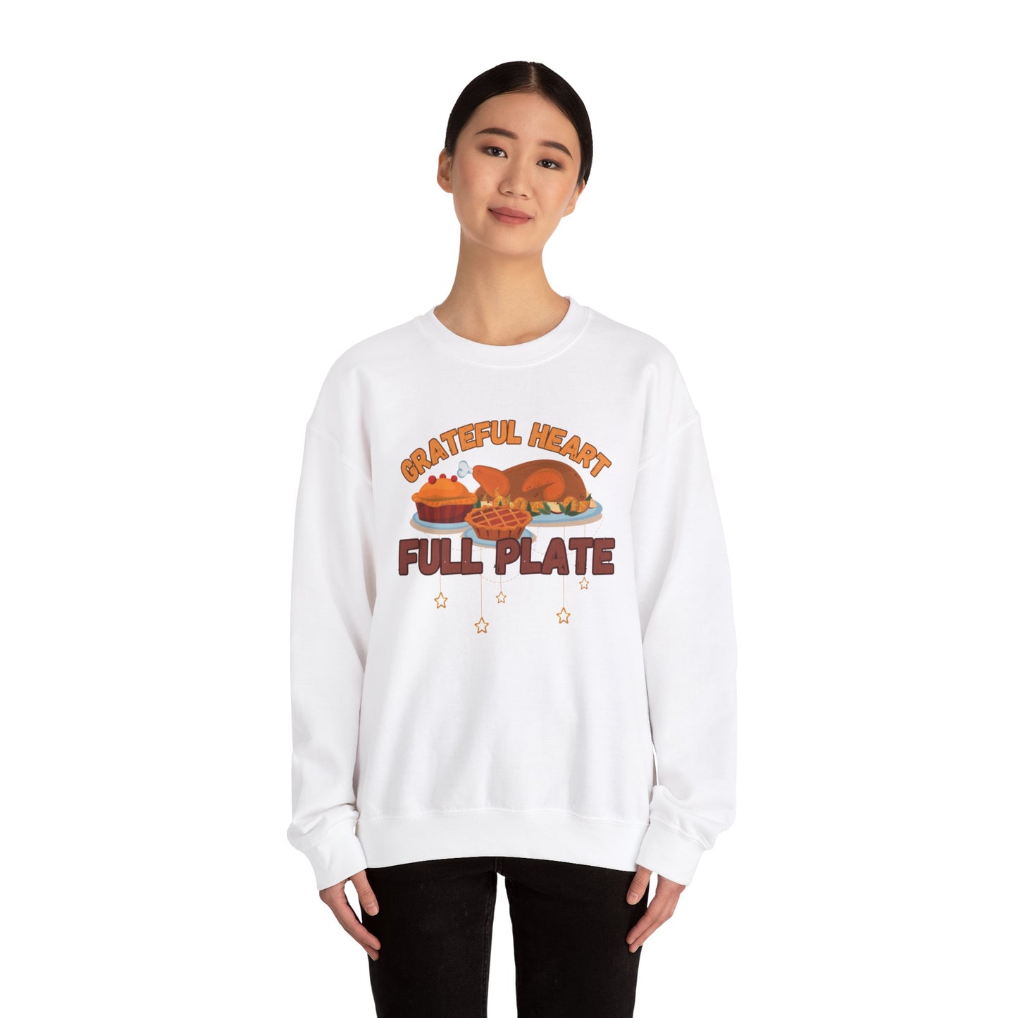 Grateful Heart, Full Plate Crewneck Sweatshirt