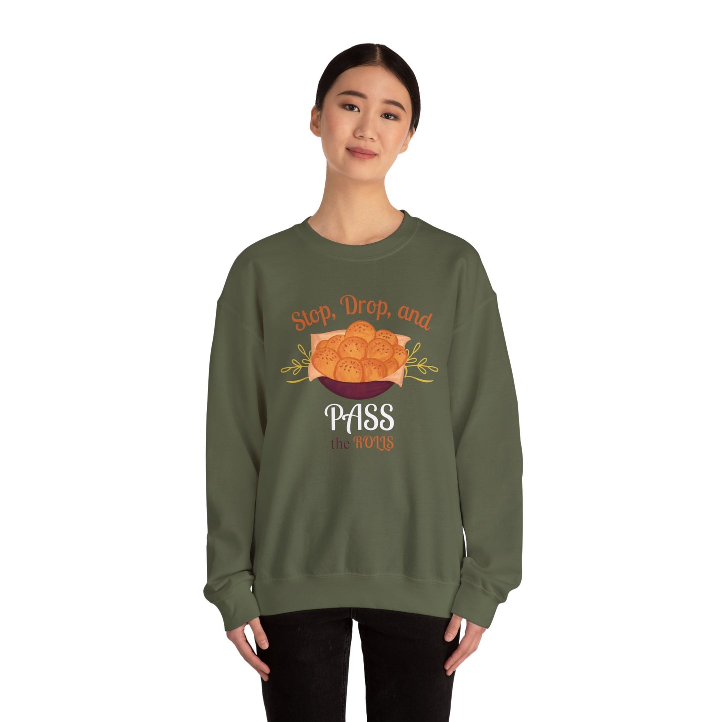 Stop, Drop, and Pass the Rolls Crewneck Sweatshirt