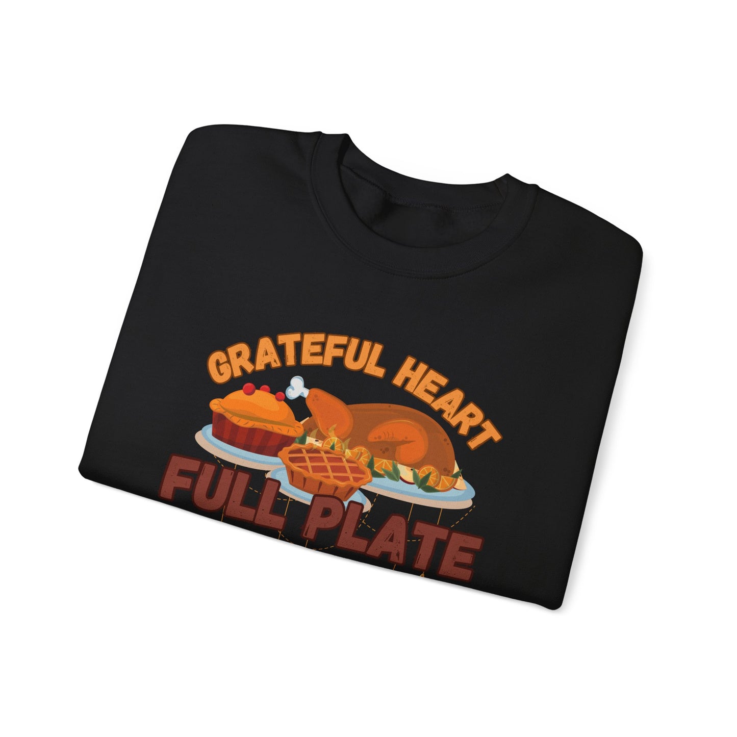 Grateful Heart, Full Plate Crewneck Sweatshirt