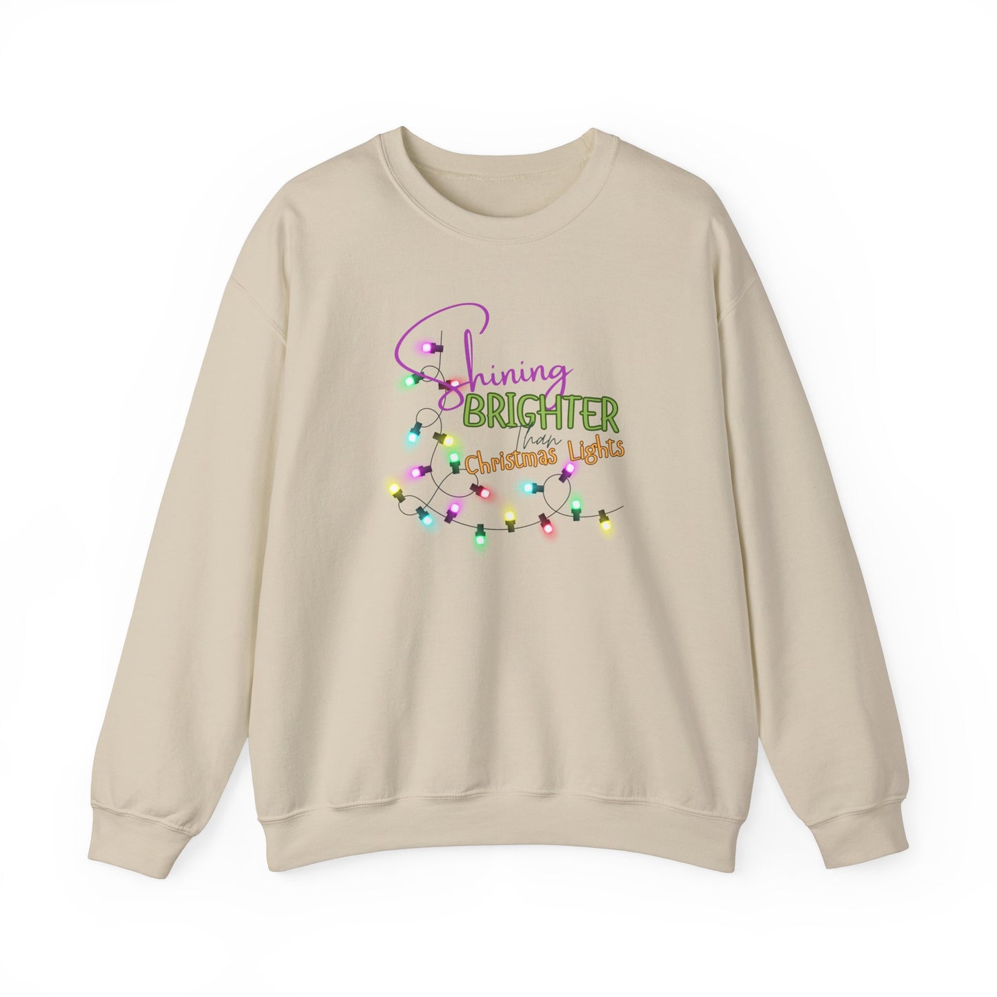 Shining Brighter Than Christmas Lights Crewneck Sweatshirt