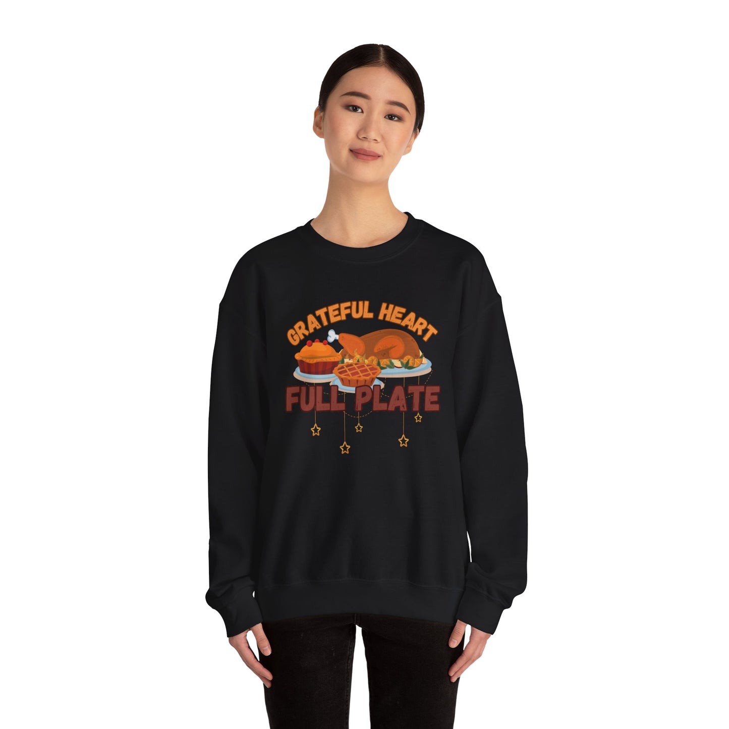 Grateful Heart, Full Plate Crewneck Sweatshirt