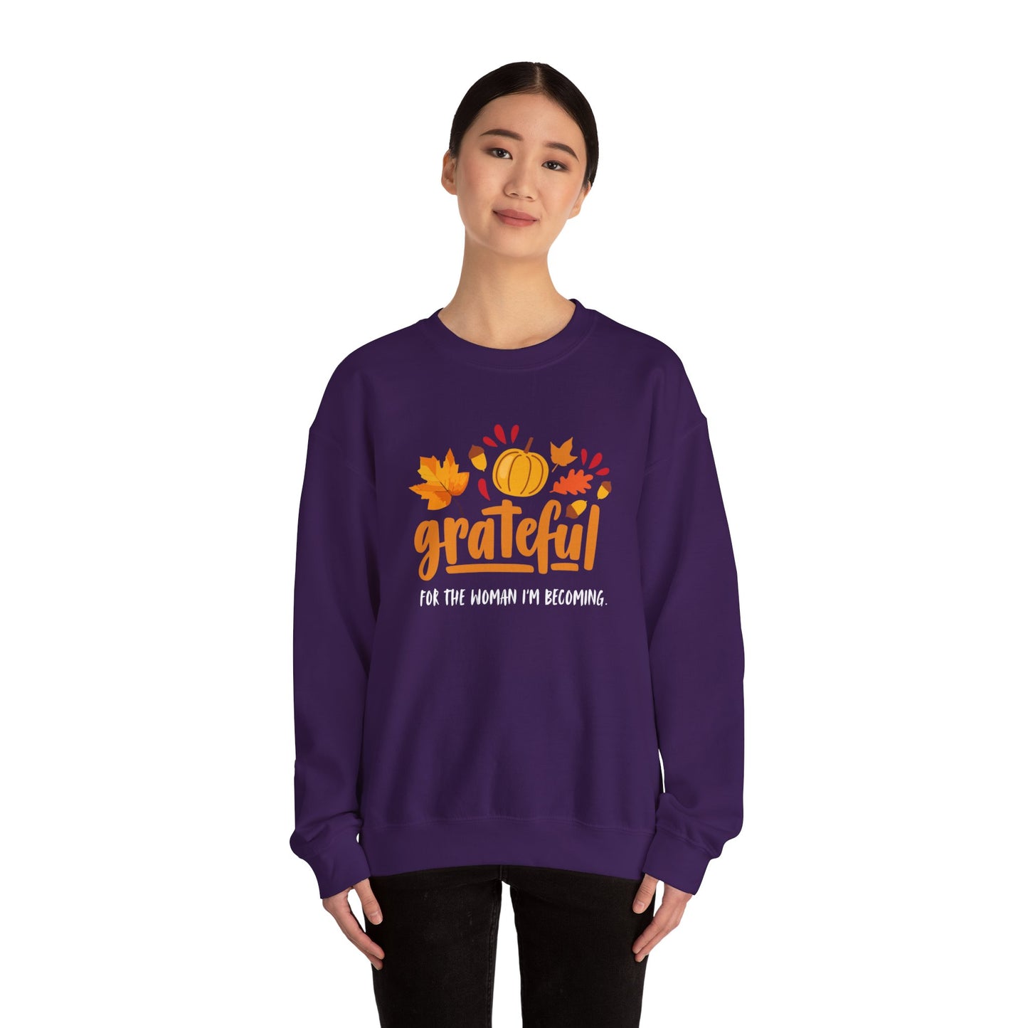 Grateful for the Woman I'm Becoming Crewneck Sweatshirt