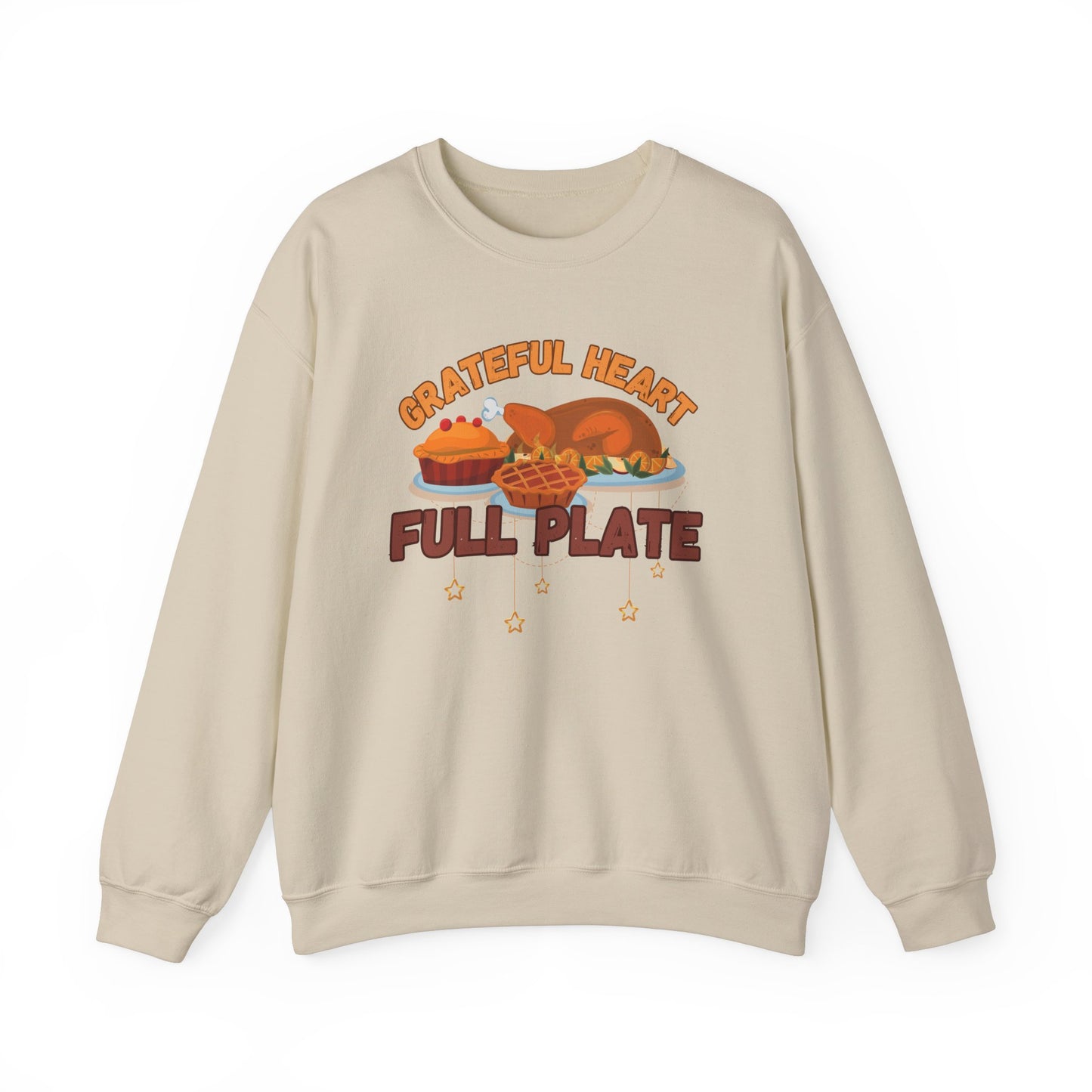 Grateful Heart, Full Plate Crewneck Sweatshirt