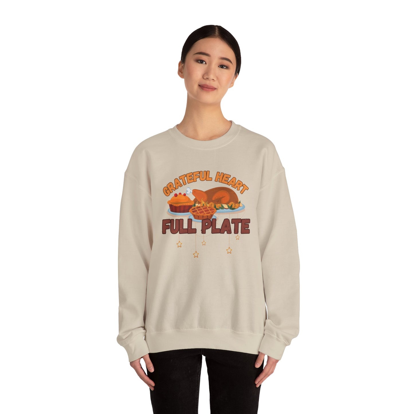 Grateful Heart, Full Plate Crewneck Sweatshirt