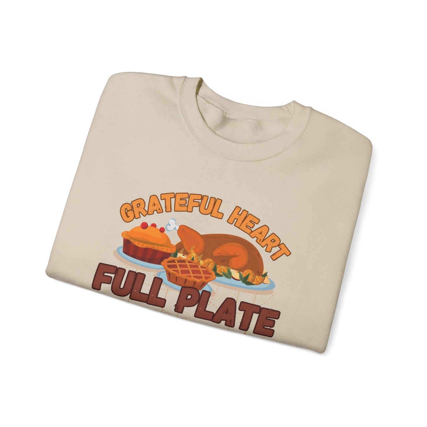 Grateful Heart, Full Plate Crewneck Sweatshirt