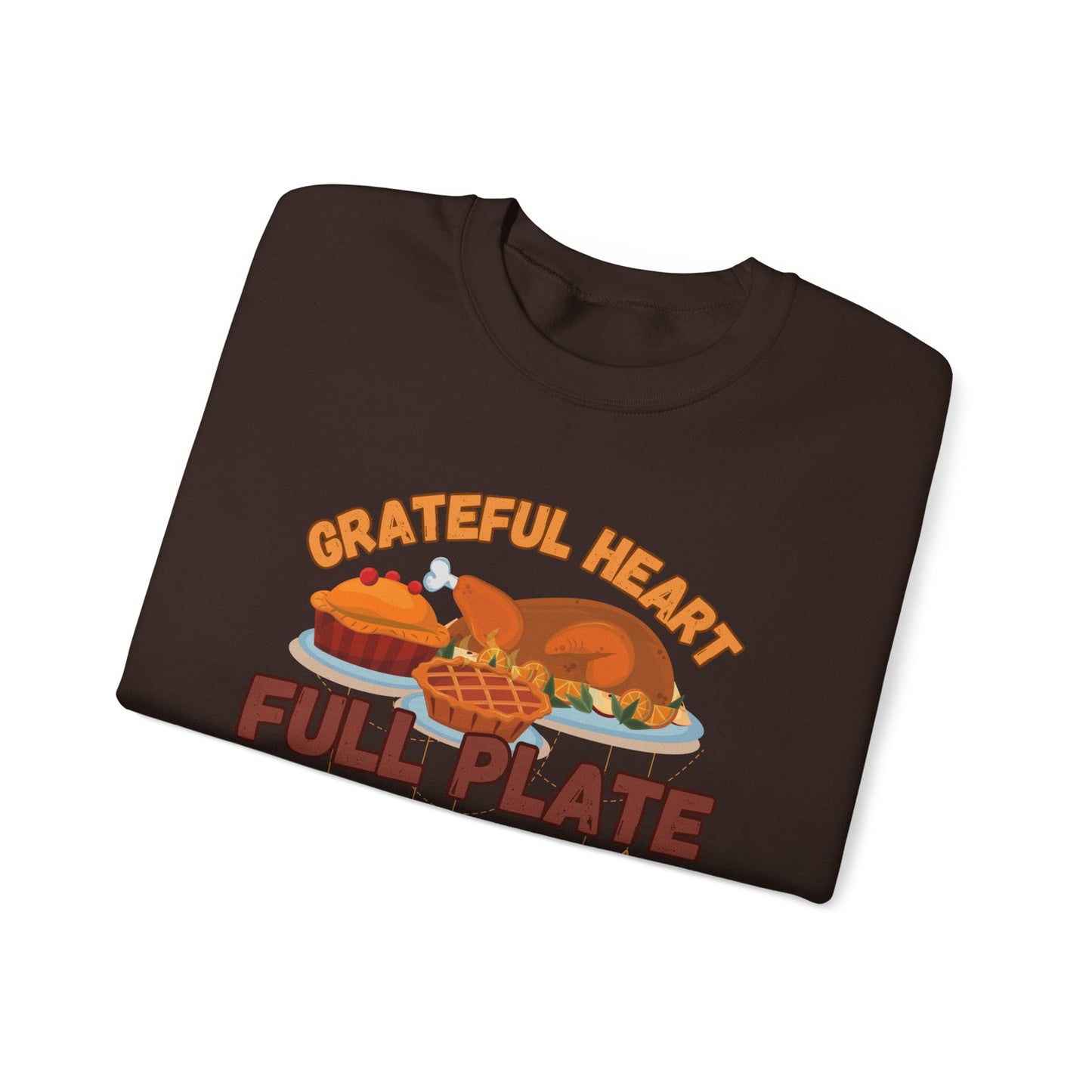 Grateful Heart, Full Plate Crewneck Sweatshirt