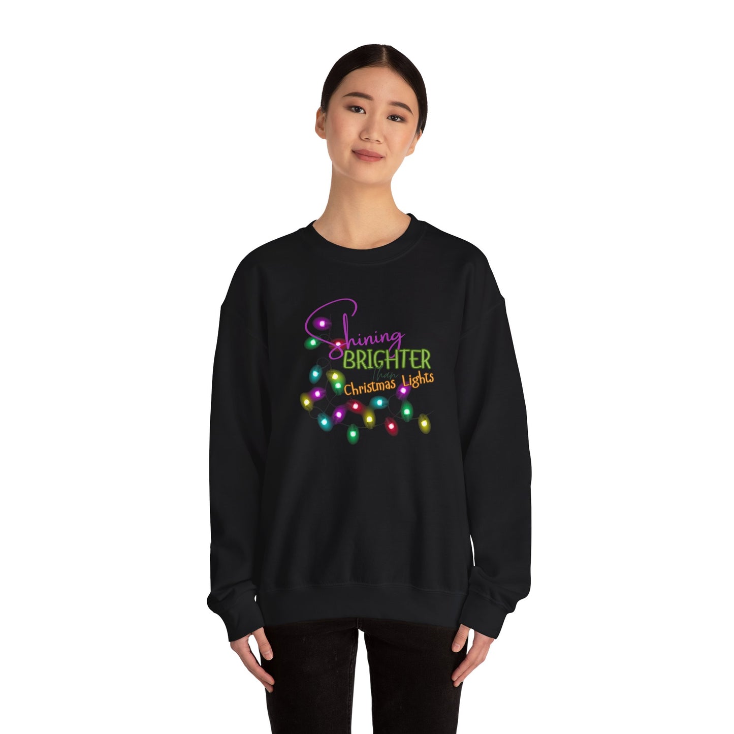 Shining Brighter Than Christmas Lights Crewneck Sweatshirt