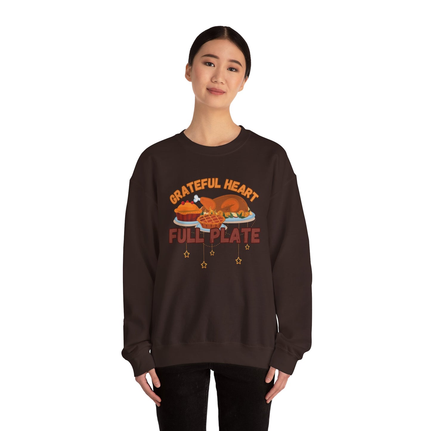 Grateful Heart, Full Plate Crewneck Sweatshirt