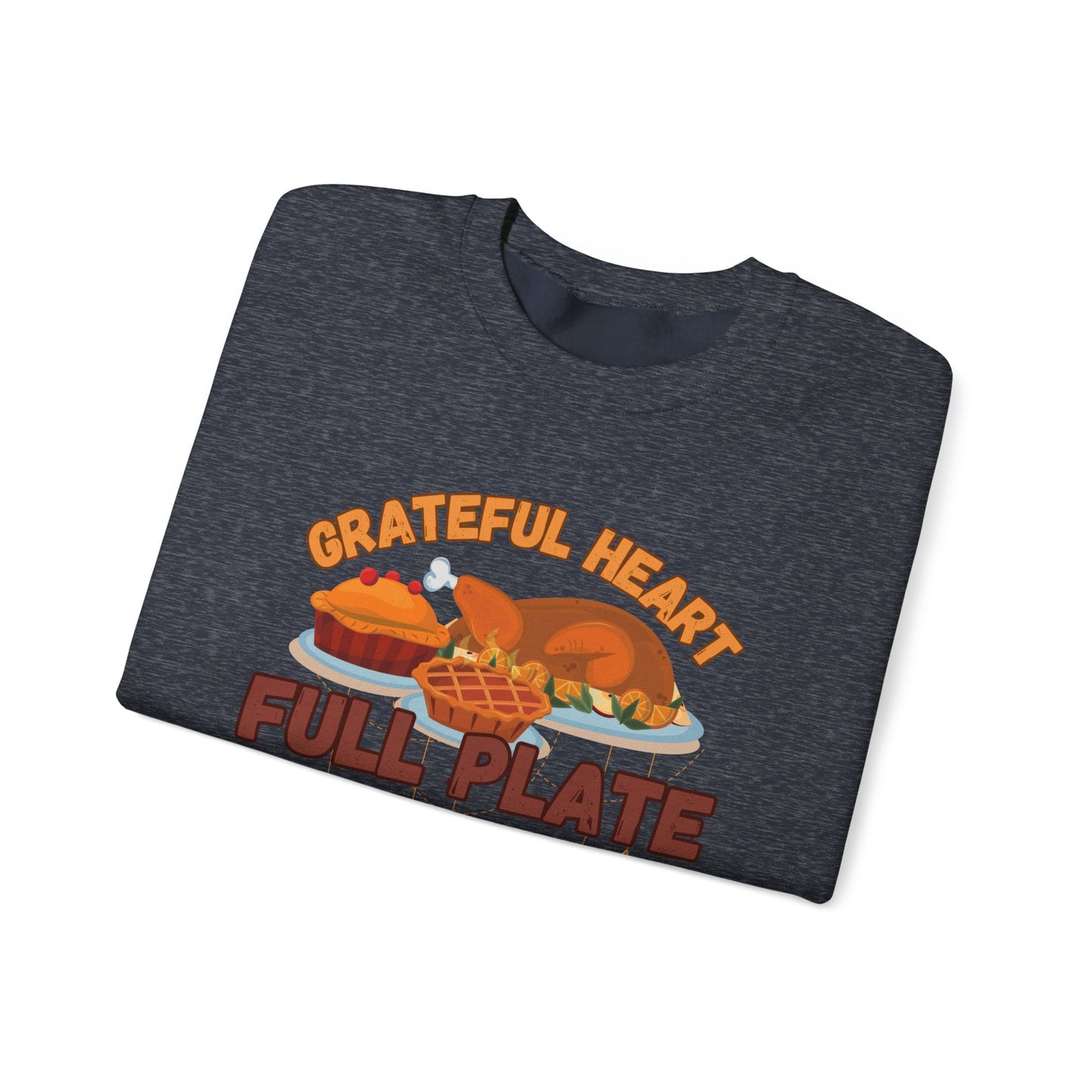 Grateful Heart, Full Plate Crewneck Sweatshirt