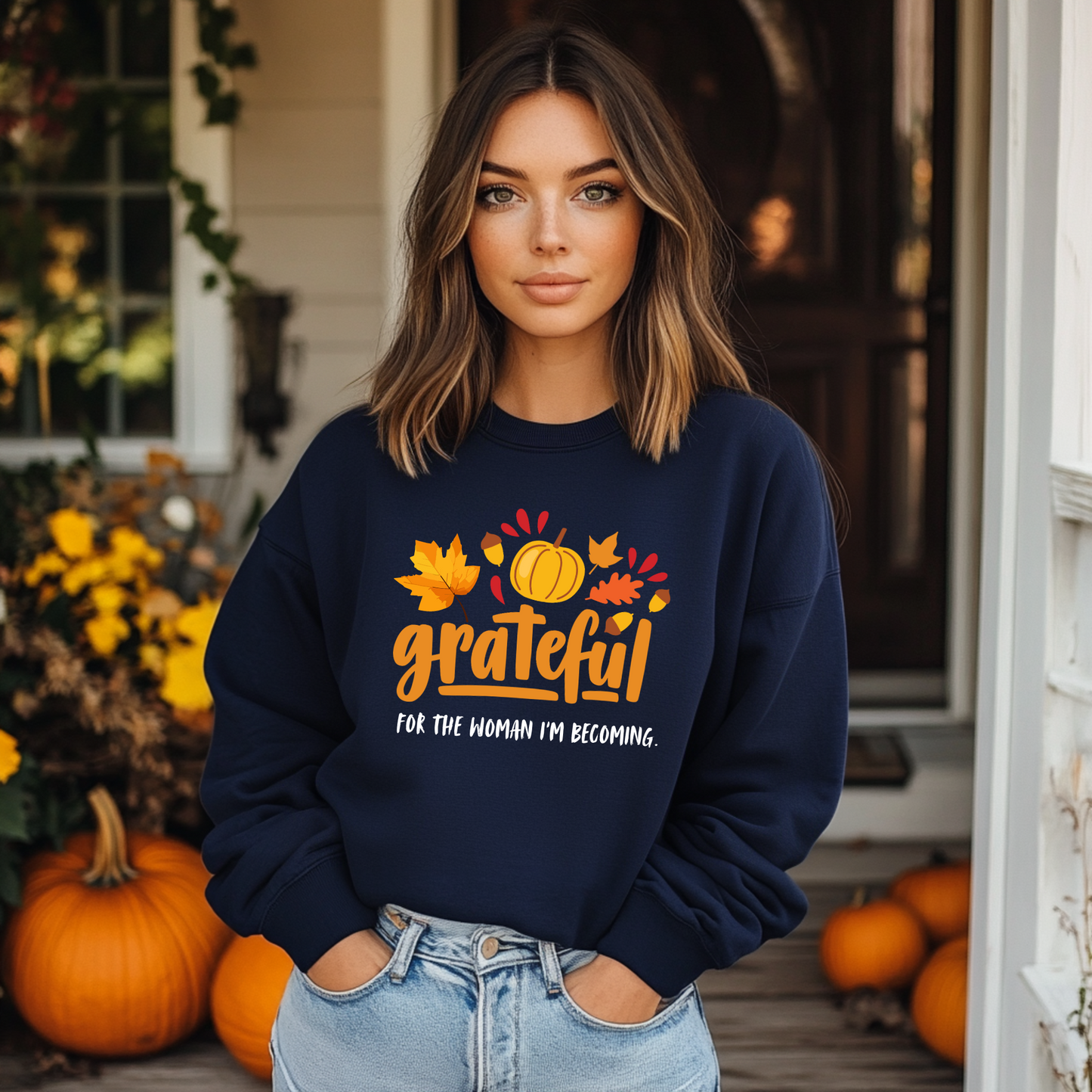 Grateful for the Woman I'm Becoming Crewneck Sweatshirt