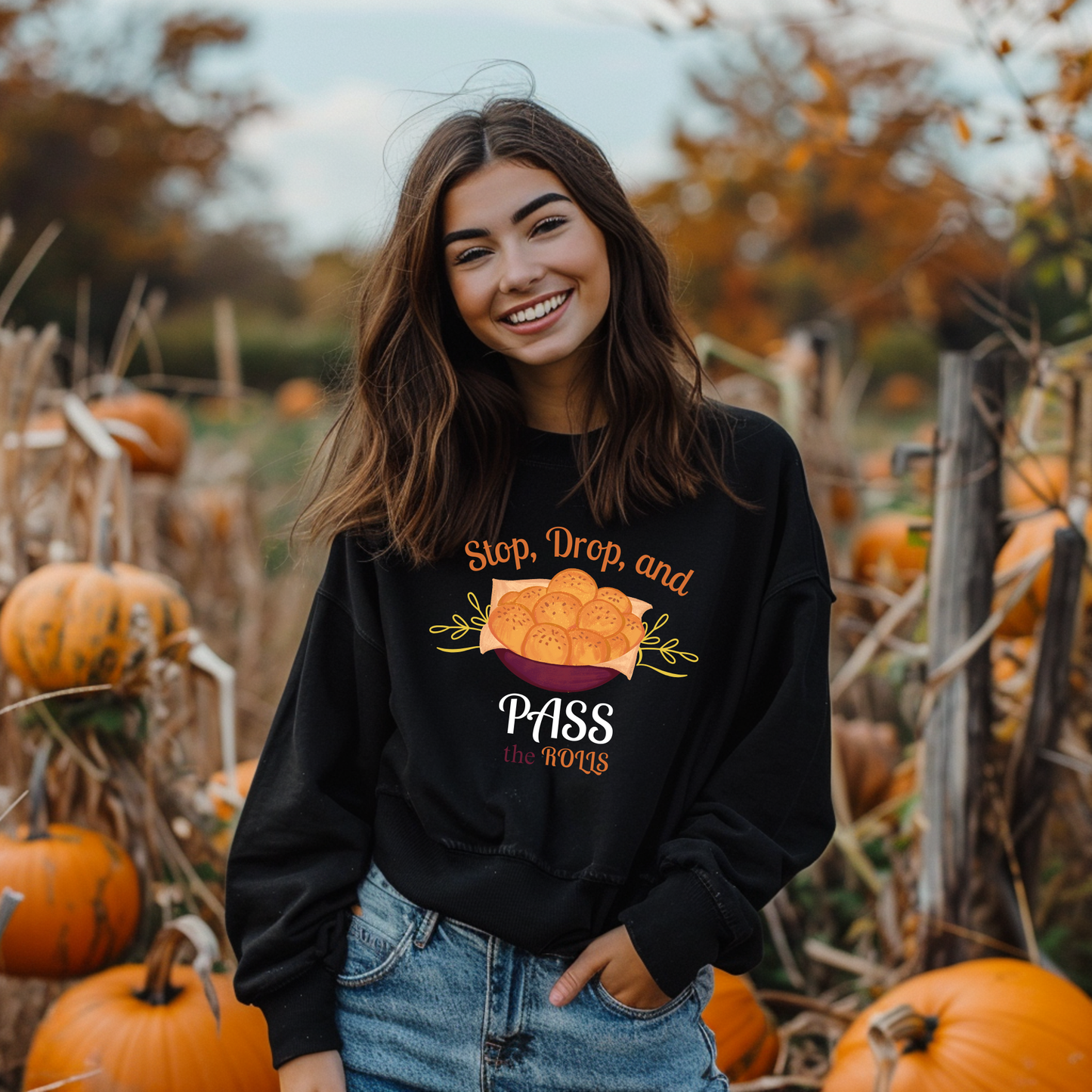 Stop, Drop, and Pass the Rolls Crewneck Sweatshirt